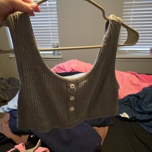 Old Navy Gray Buttoned Women's Sweater Vest